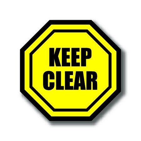 Ergomat 16in OCTAGON SIGNS - Keep Clear DSV-SIGN 256 #1070 -UEN